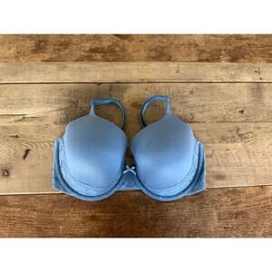 Victoria's Secret Denim Blue Lace 32DDD Body by Victoria Lined Full Coverage Bra